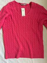 Marks and Spencer Ladies' Cable Crew Neck Sweater Red - Image 3