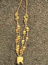 Vintage Hand-Carved Bone Piece Multi-Strand Elephants - Image 3