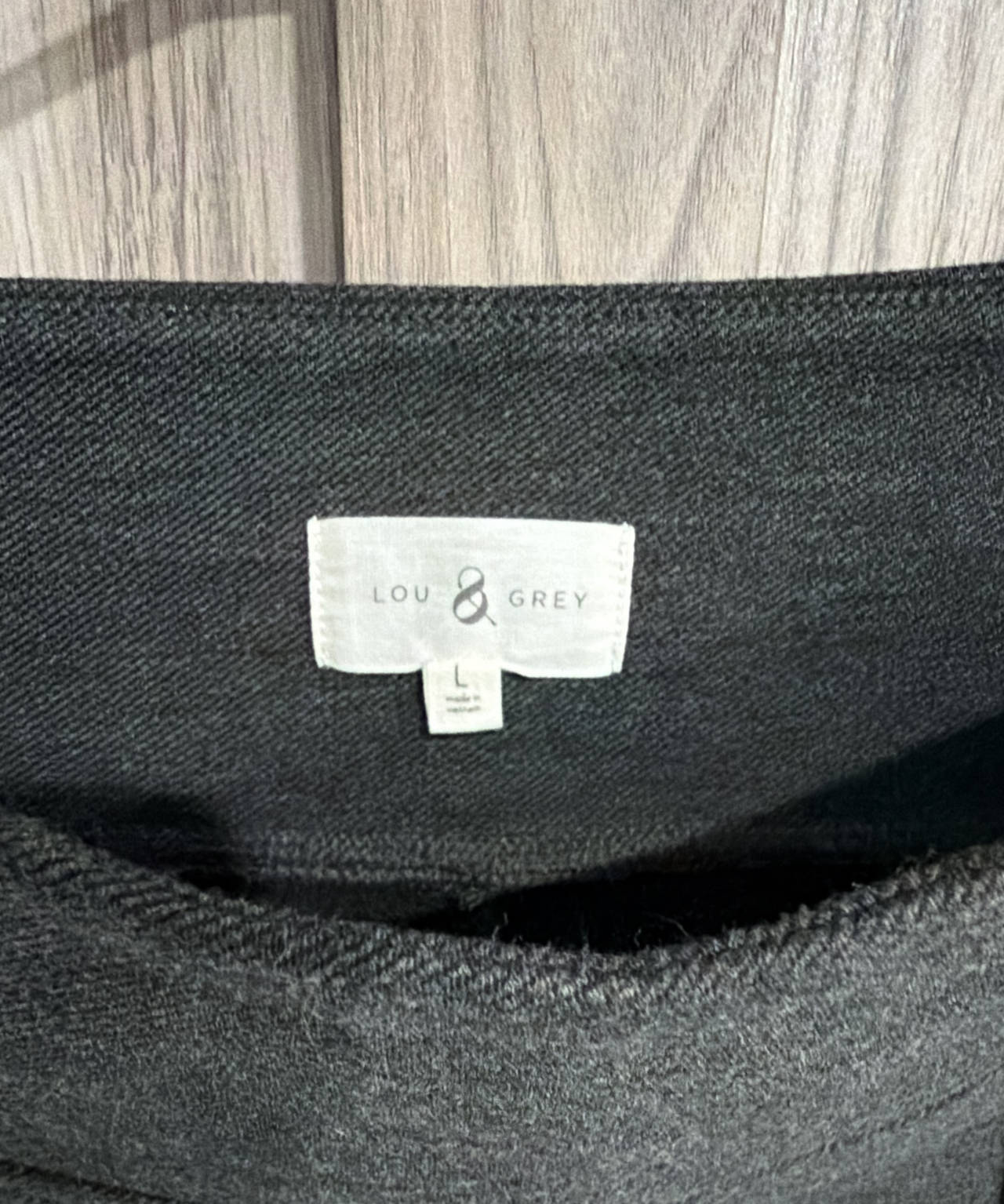 Lou & Grey Charcoal Knit Pants size Large Gray