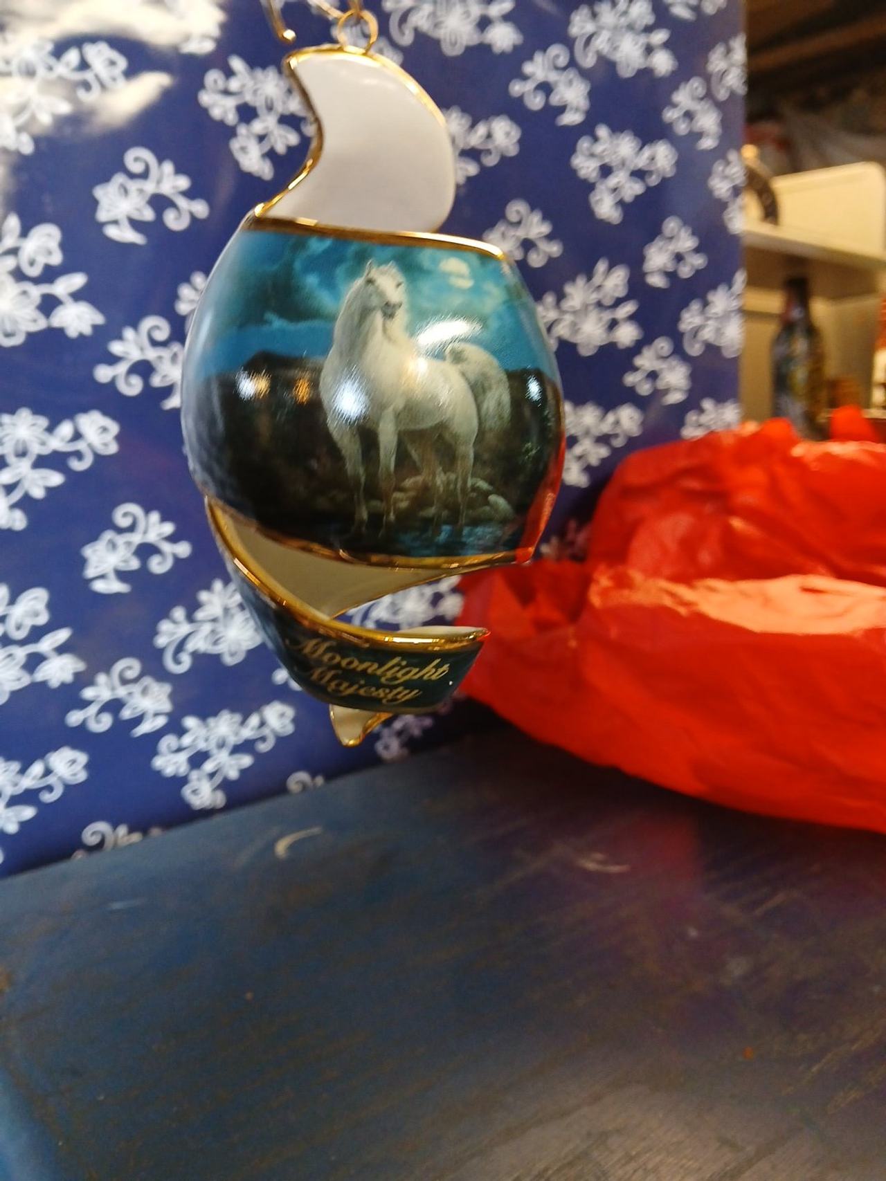 Bradford Exchange Moonlight Majesty Horse Ornament