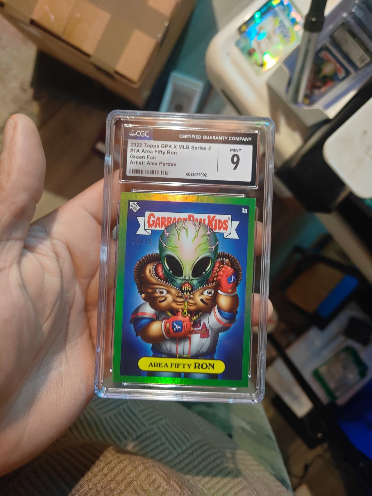 2022 Topps GPK x MLB Series 2 #1A Area Fifty Ron Green Foil /75 CGC 9