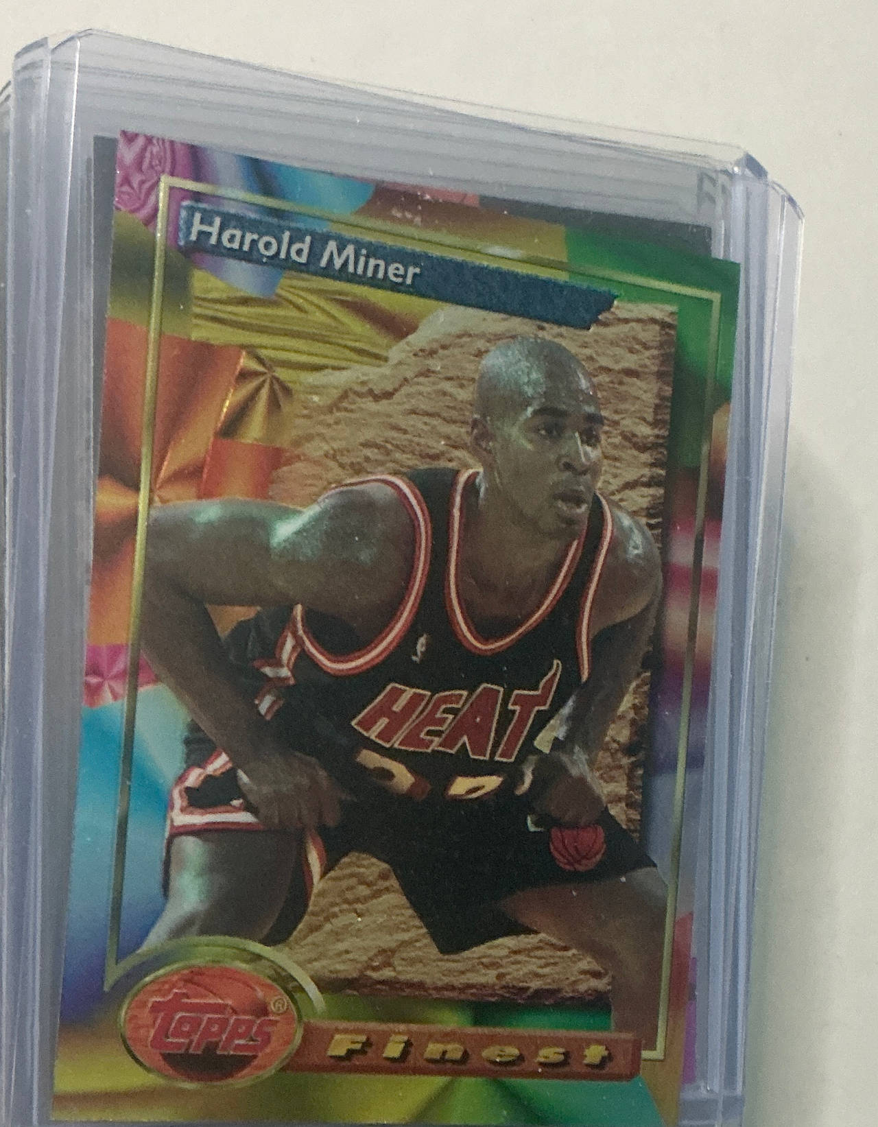 1993-94 Topps Finest Harold Miner Refractor #114