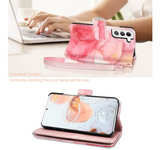 Samsung Galaxy S22 Case, Galaxy S22 Case Wallet,Rose Gold Marble 9 Card Holder - Image 3