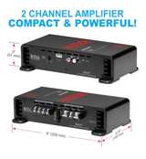 Boss Audio Systems Riot R1002 2-Channel Power Amplifier 200w PEAK - Image 3