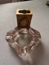 Vintage Glass Ashtray and Decorative Matchbox Holders - Image 2