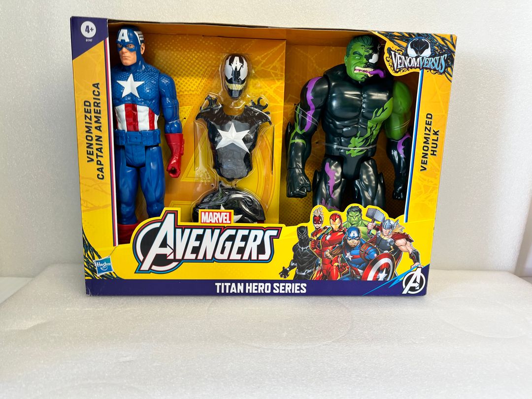 Marvel Avengers Titan Hero Series Venom Versus Venomized Captain America & Hulk 2-Pack