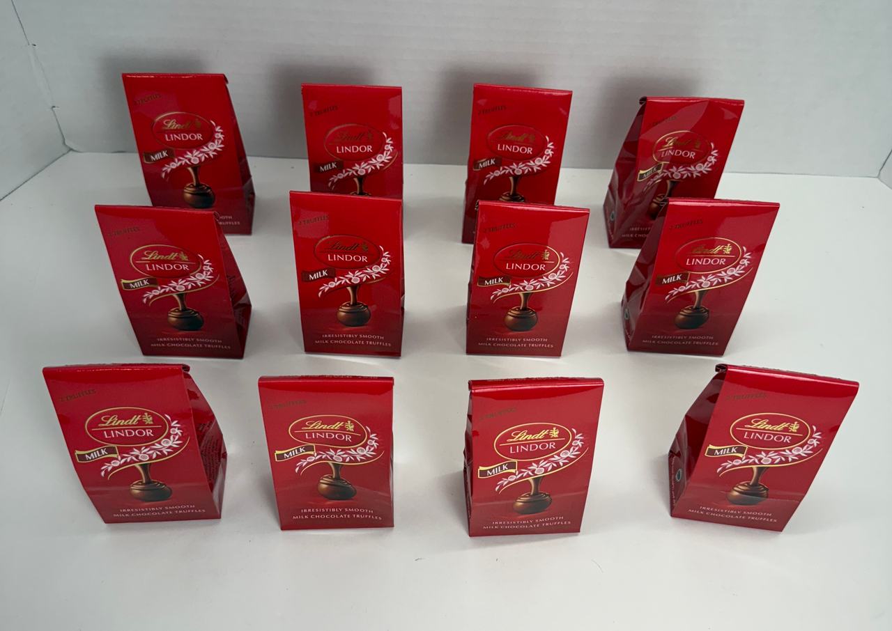 Lindt Lindor Milk Chocolate Truffles 2-count Box (12 Pack)