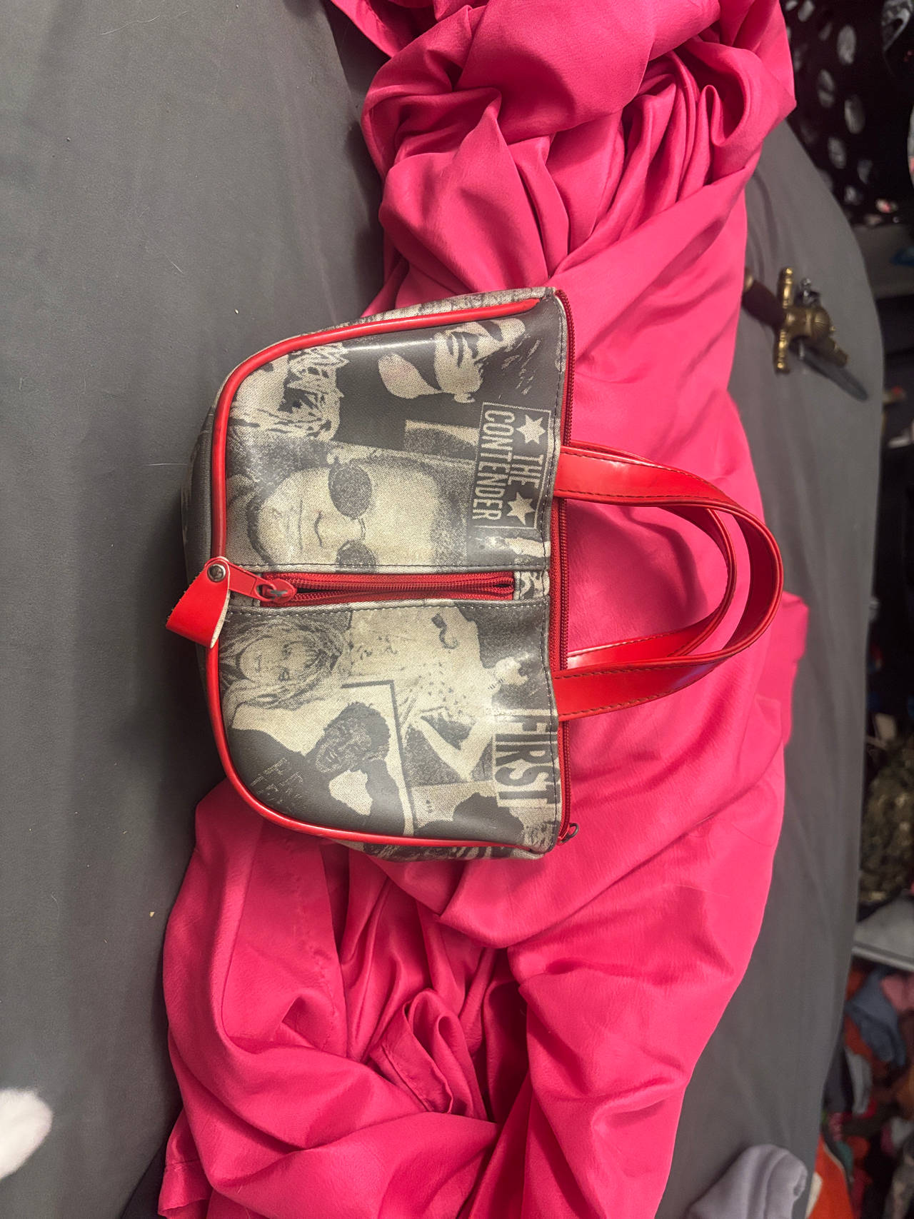 Retro Graphic Print Handbag