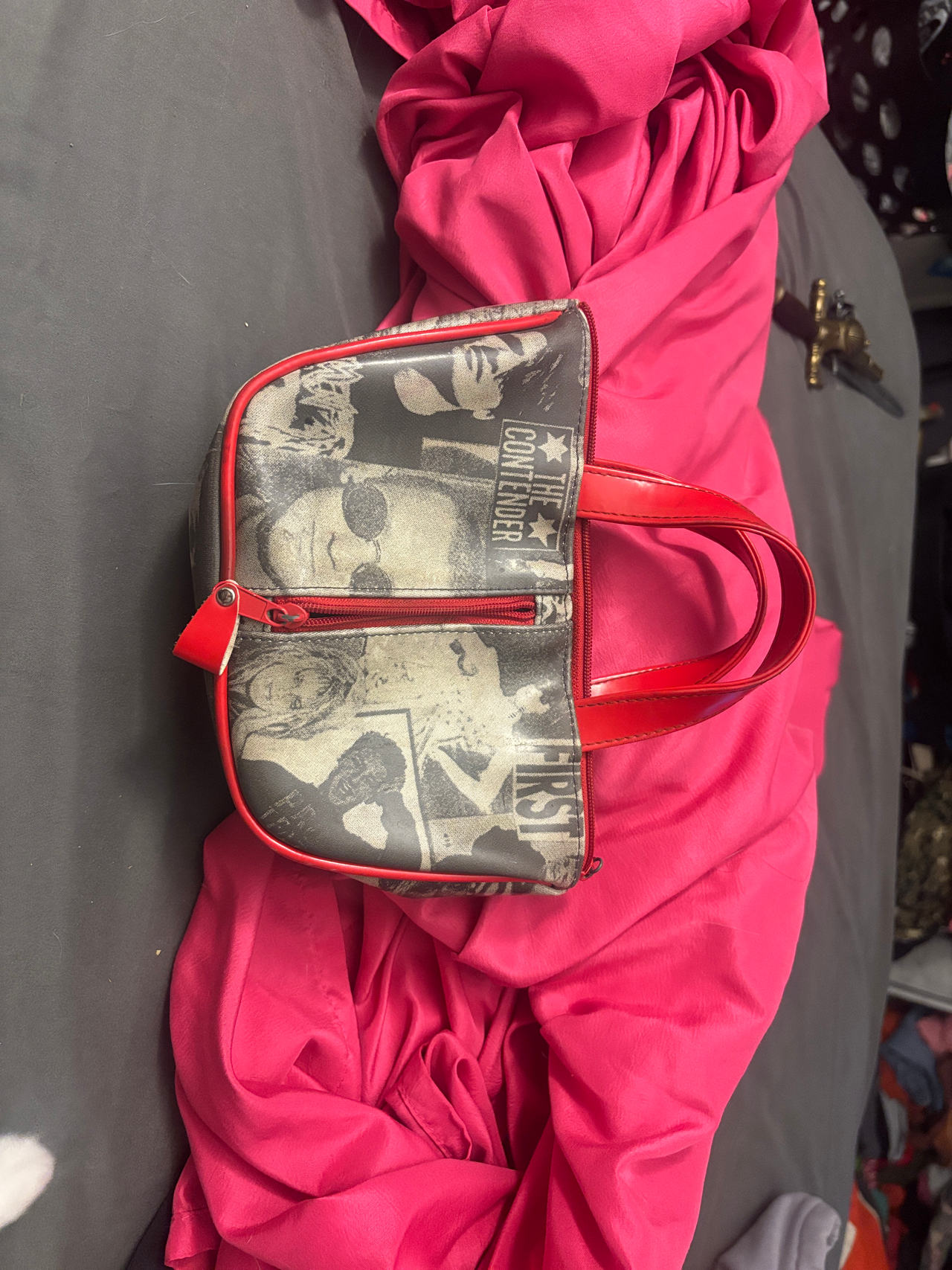 Retro Graphic Print Handbag