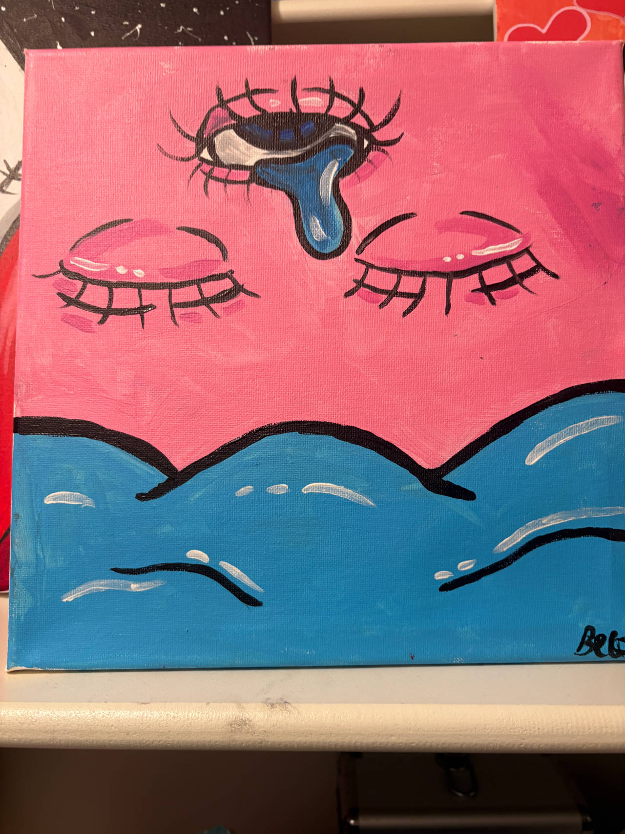 Abstract Surrealist Canvas Painting