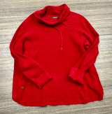 Lauren Ralph Lauren Red Waffle Knit Cowl Neck Sweater, size 1X. - Image 1