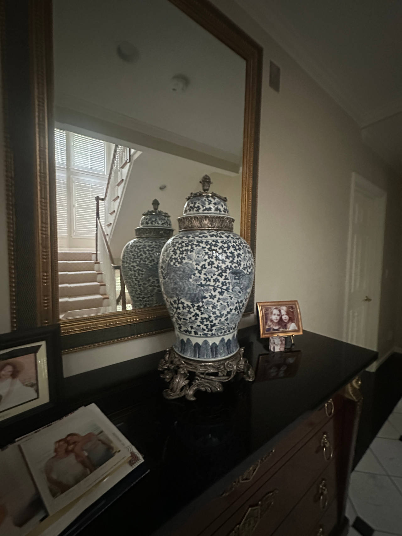 Blue and White Porcelain Ginger Jar