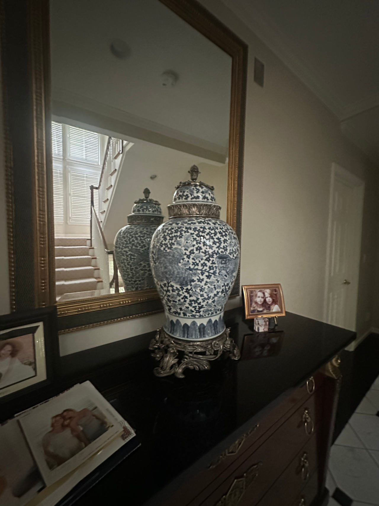 Blue and White Porcelain Ginger Jar