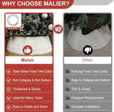 White Knit Malier Christmas Tree Collar, Xmas Tree Collar, Christmas Tree Collar - Image 3
