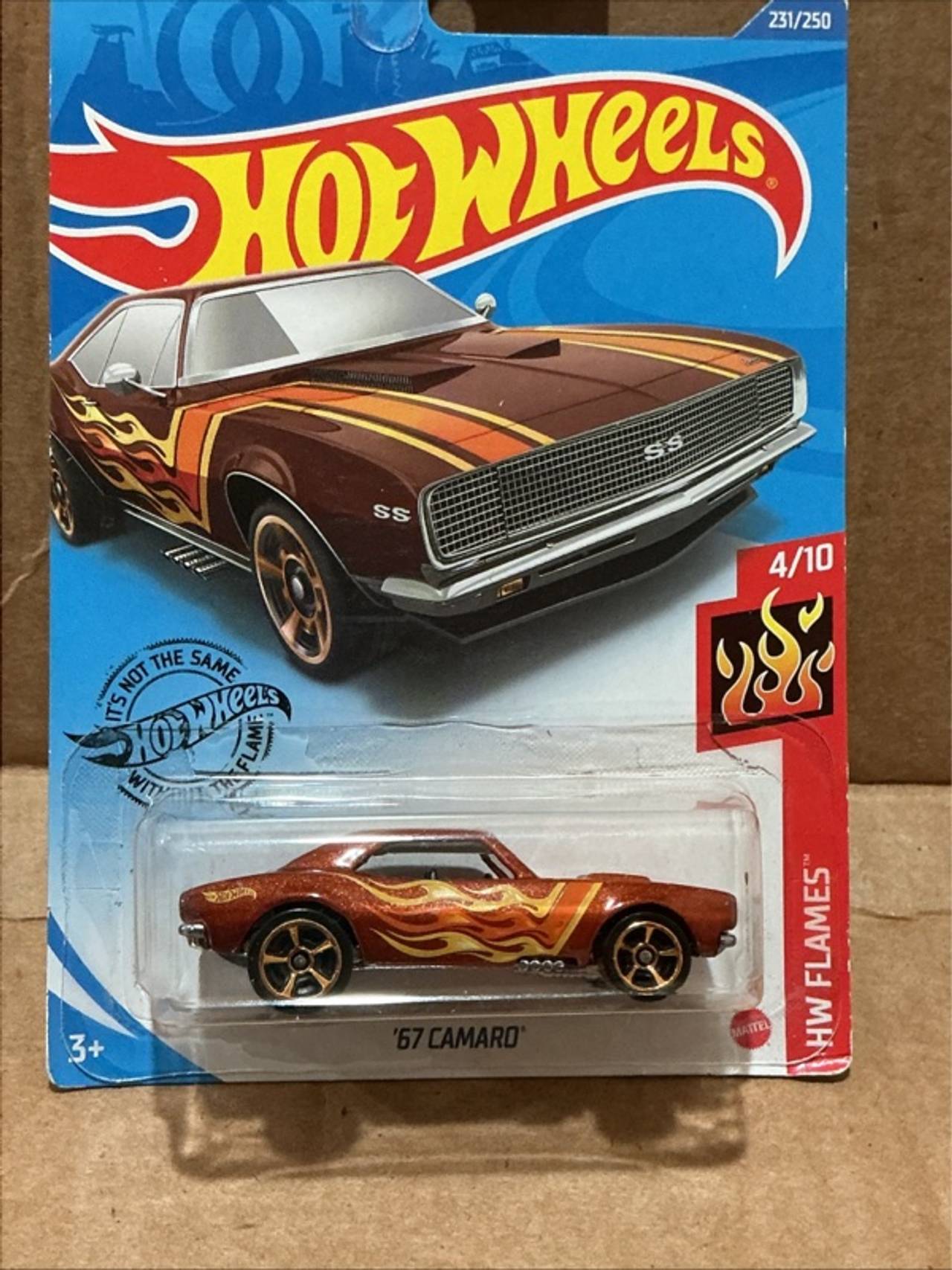 Hot Wheels 1967 Chevrolet Camaro Flames Burnt Orange #231/250