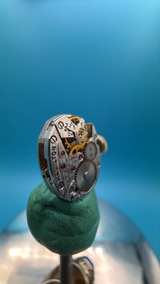 Hamilton 22 Jewel Vintage Watch Movement running with signed crown and dial - Image 2