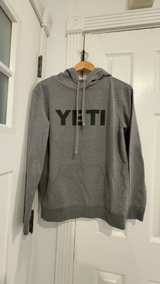 Yeti Brushed Fleece Logo Hoodie Pullover Gray - Image 1