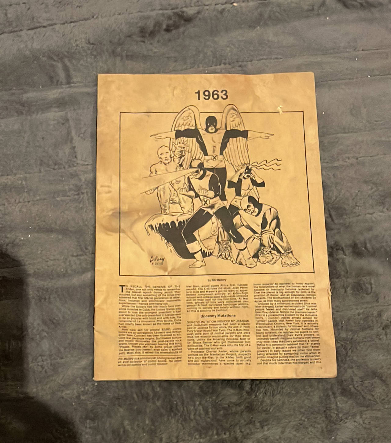 Vintage X-Men 1963 Genesis Comic History Print