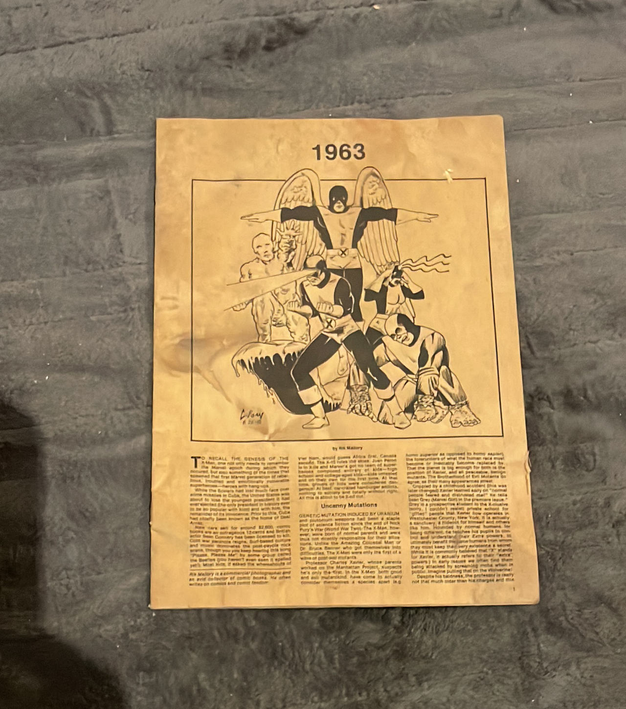 Vintage X-Men 1963 Genesis Comic History Print