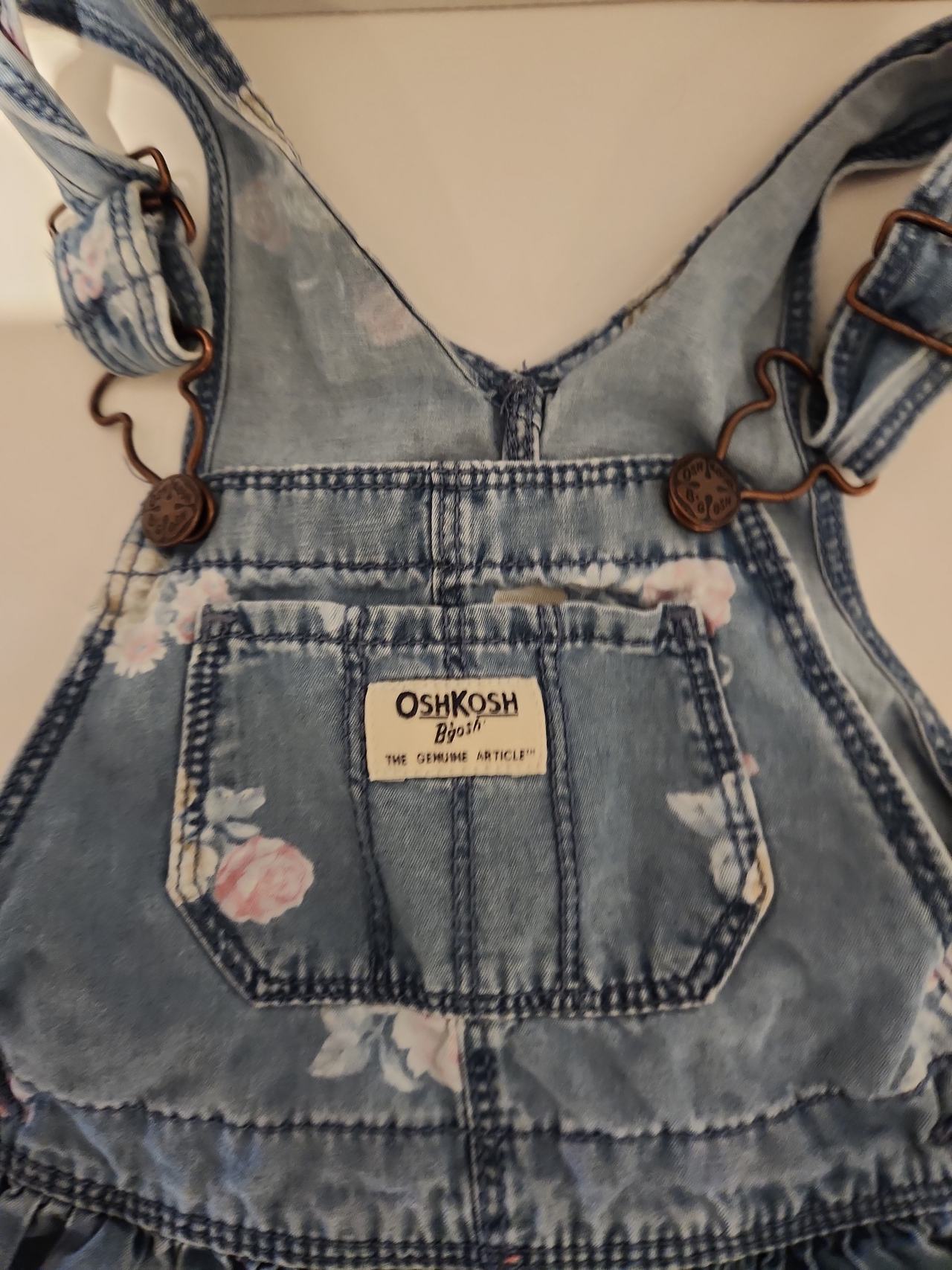 OshKosh B'gosh Floral Denim Overall Dress