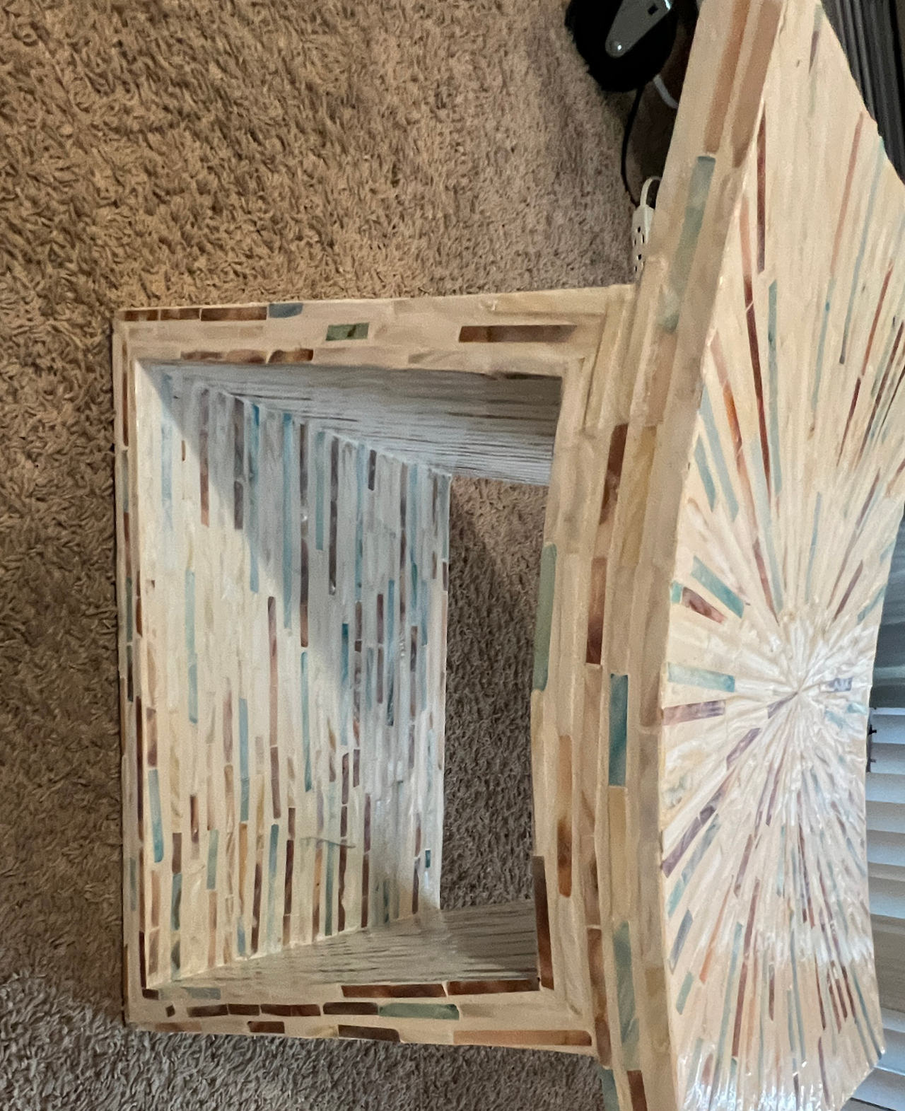 Bone Inlay Starburst Side Table