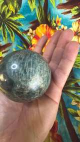 Blue Apatite Crystal Sphere with Stand - Image 6