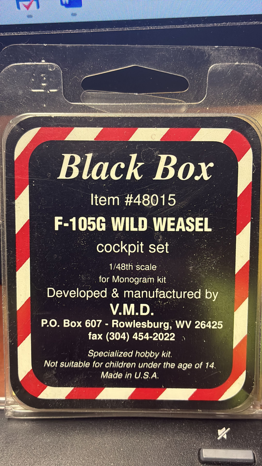 Black Box 1/48 F-105G Wild Weasel Cockpit Set #48015
