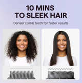 Wavytalk Hair Straightener Brush, Sleek Sweep Ionic Straightening Brush, Pink - Image 5