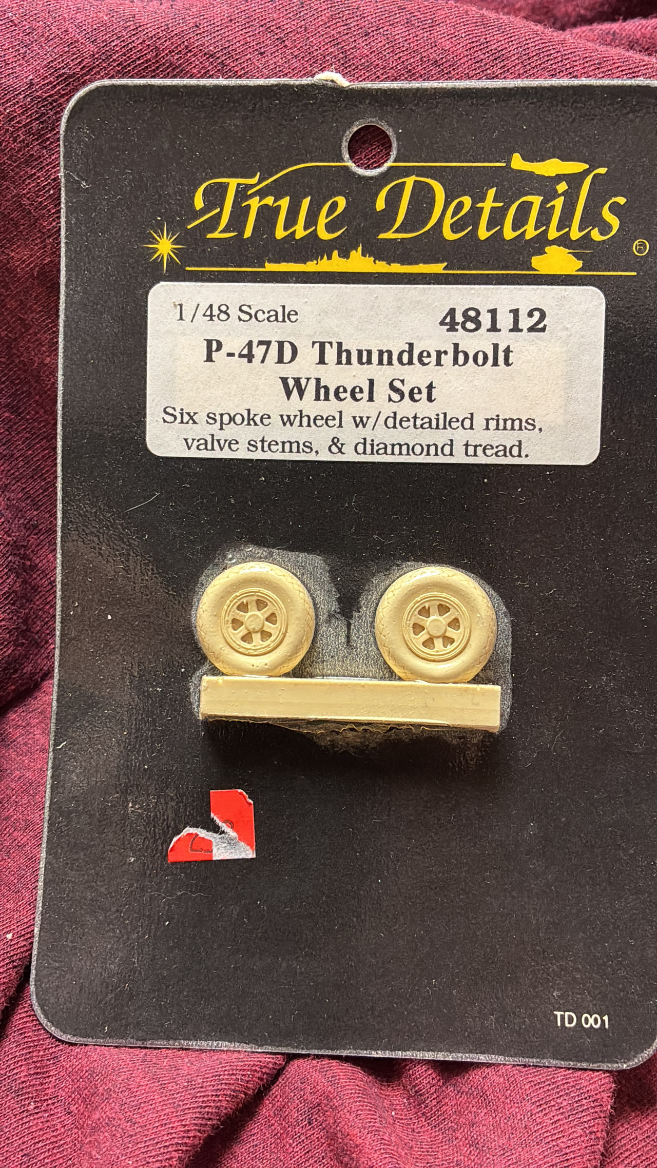 True Details 1/48 P-47D Thunderbolt Wheel Set 48112