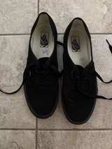 Vans Authentic Black Canvas Classic Shoe - Image 5