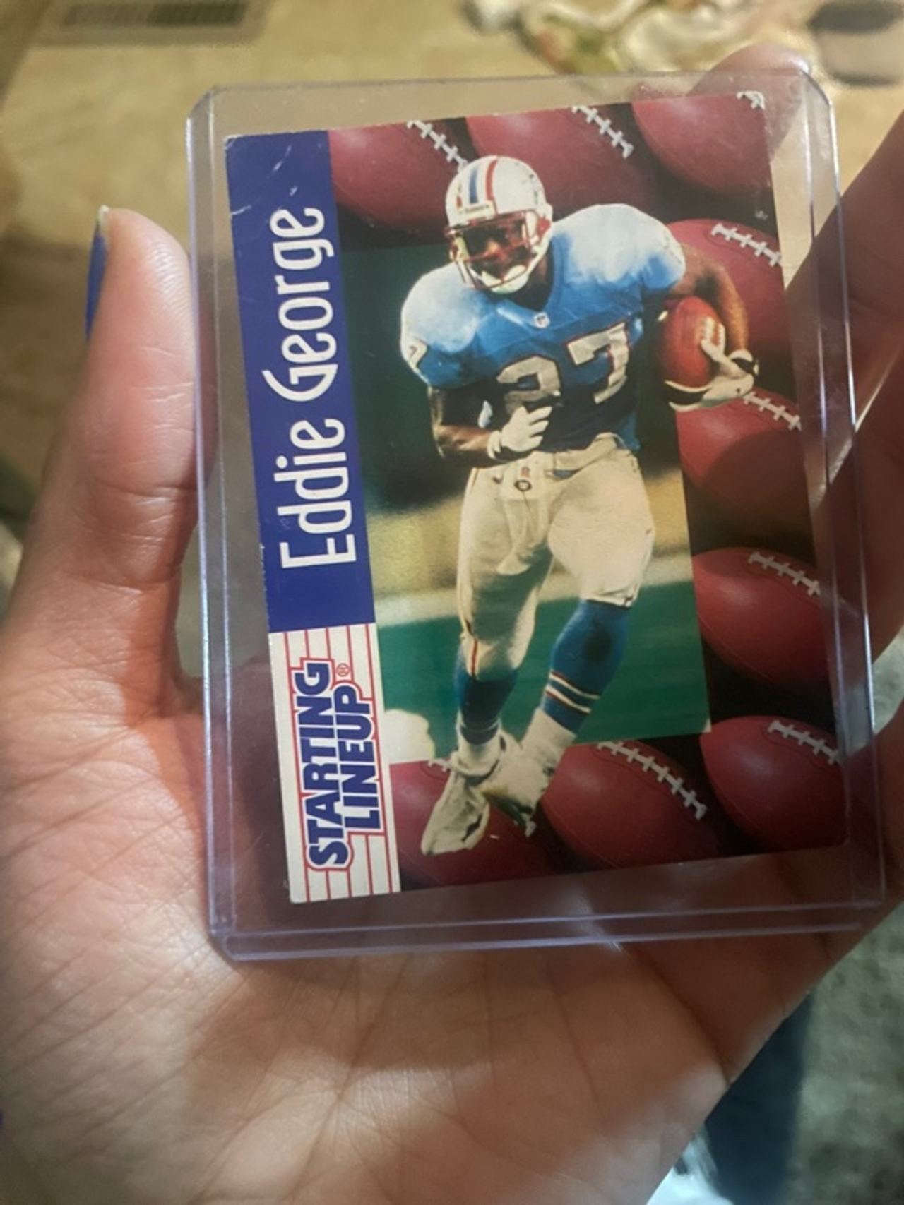 Kenner 1997 Starting Lineup Eddie George NFL Football Card