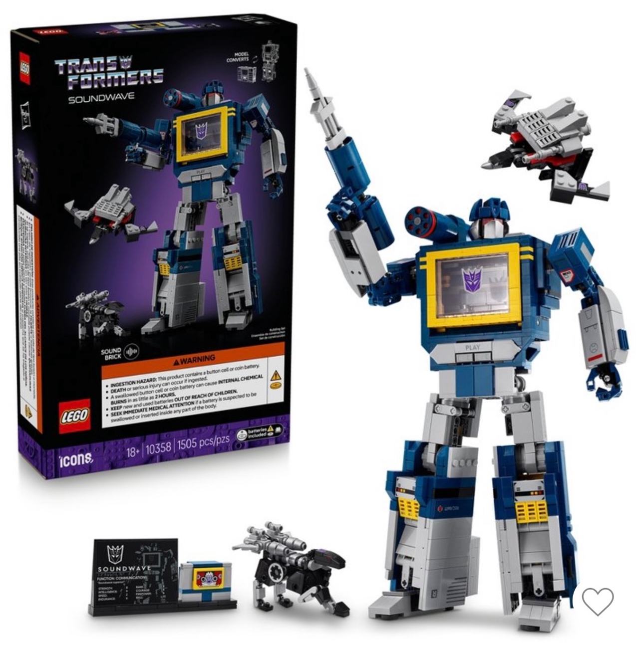LEGO Icons Transformers Soundwave 10358