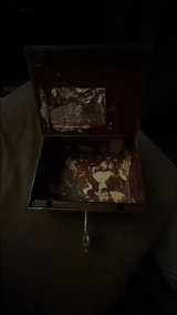 Antique Steel Cash Box with Key - Image 2
