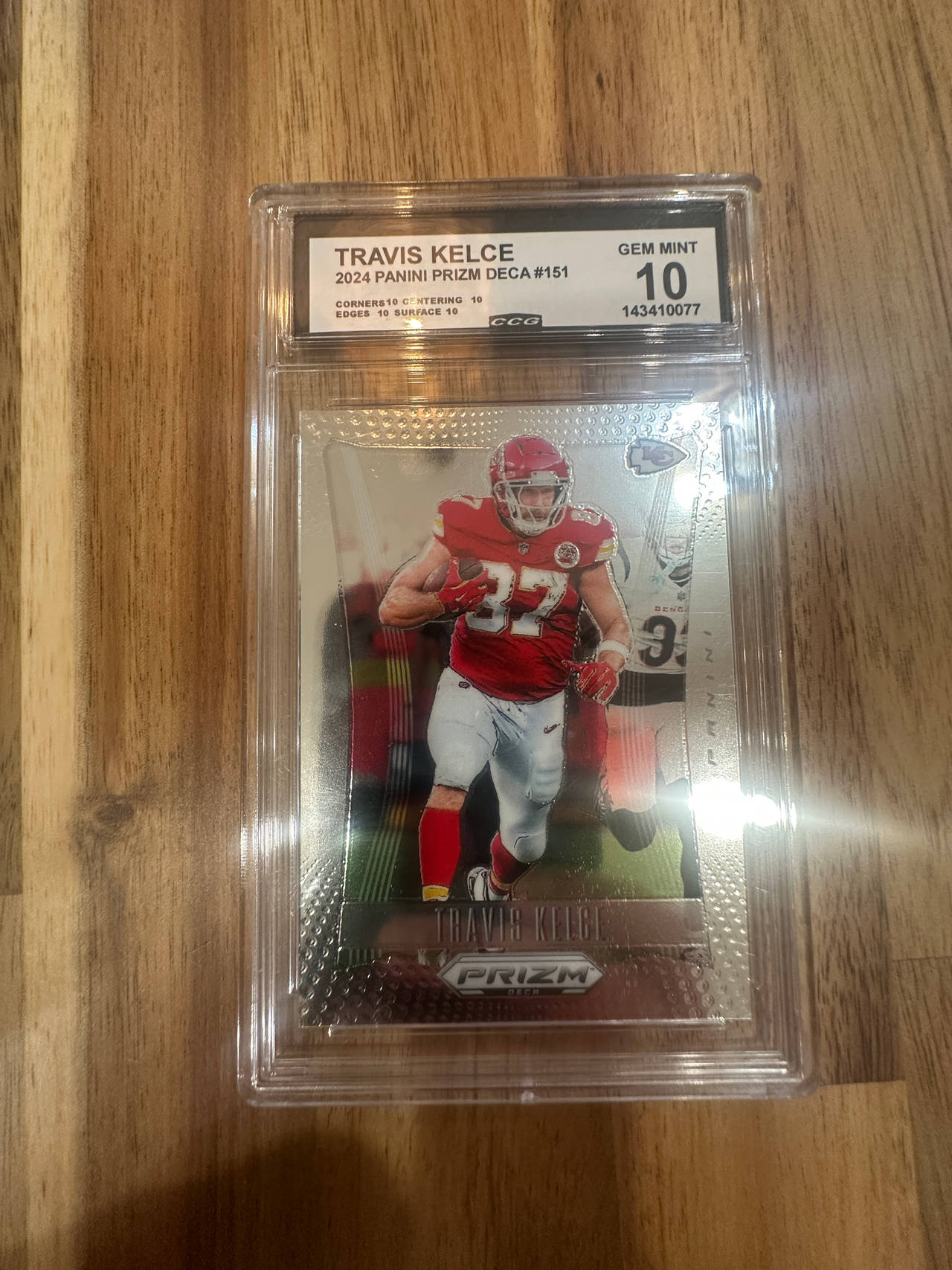 2024 Panini Prizm Deca Travis Kelce #151 CCG 10 Gem Mint