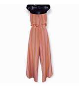 Drew Anthropologie Strapless Split Leg Striped Jumpsuit NWT size small $242 new - Image 2