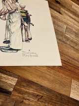 Norman Rockwell Sports Themed Wooden Plaque - Image 1