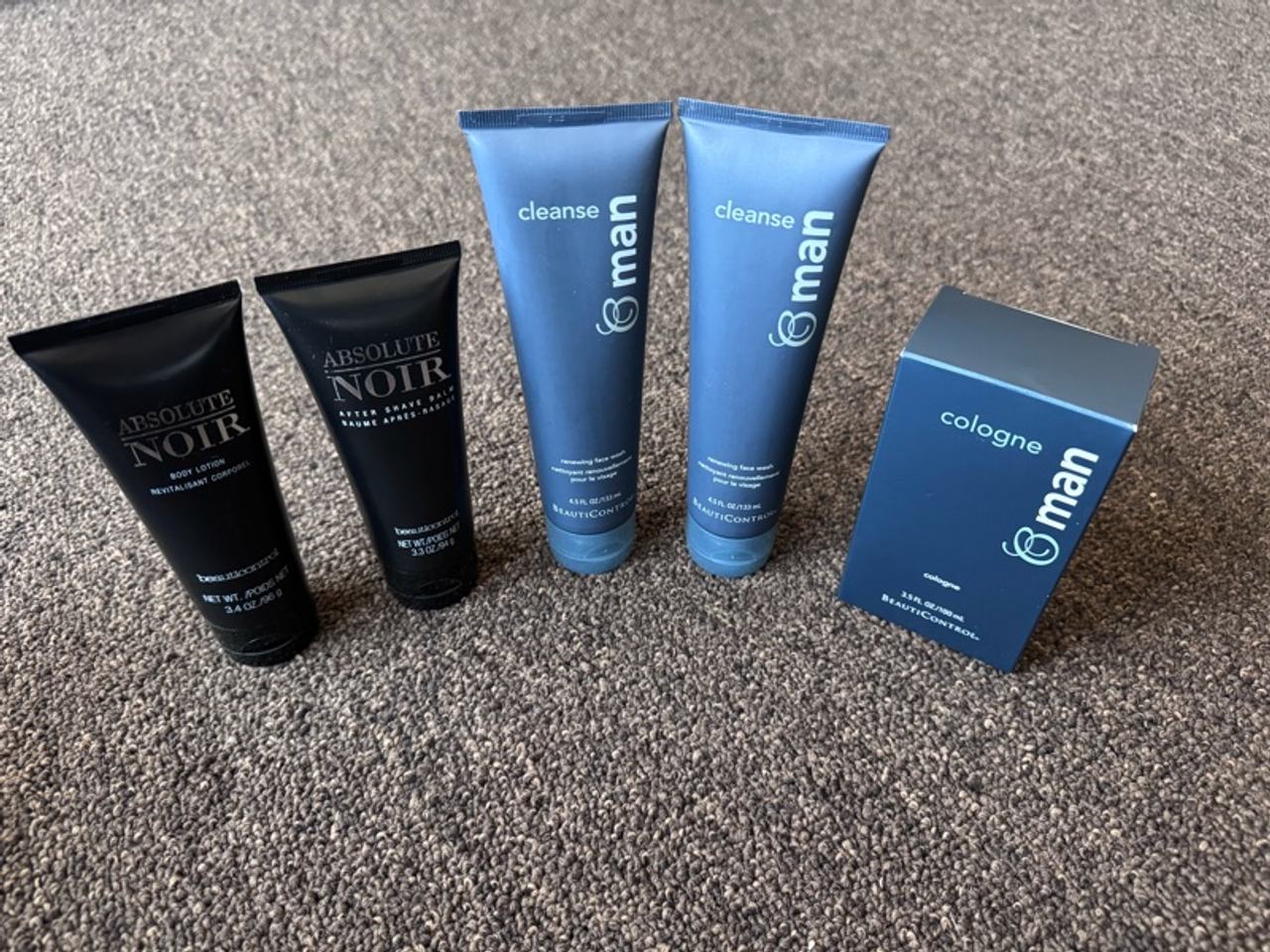BeautiControl Mens renewing face wash , body lotion, after shave, and cologne