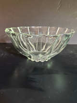 Vintage Scalloped Ribbed Glass Bowl 7” - Image 1
