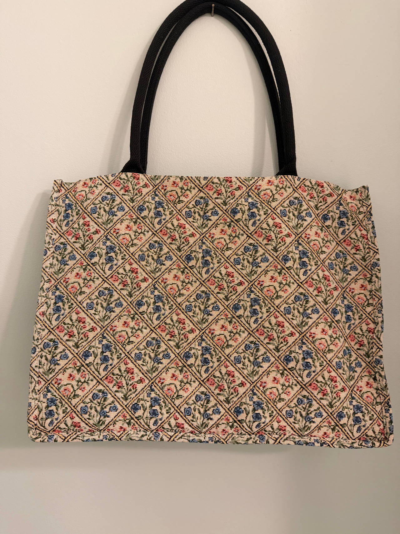 XL Floral Tapestry Tote Bag