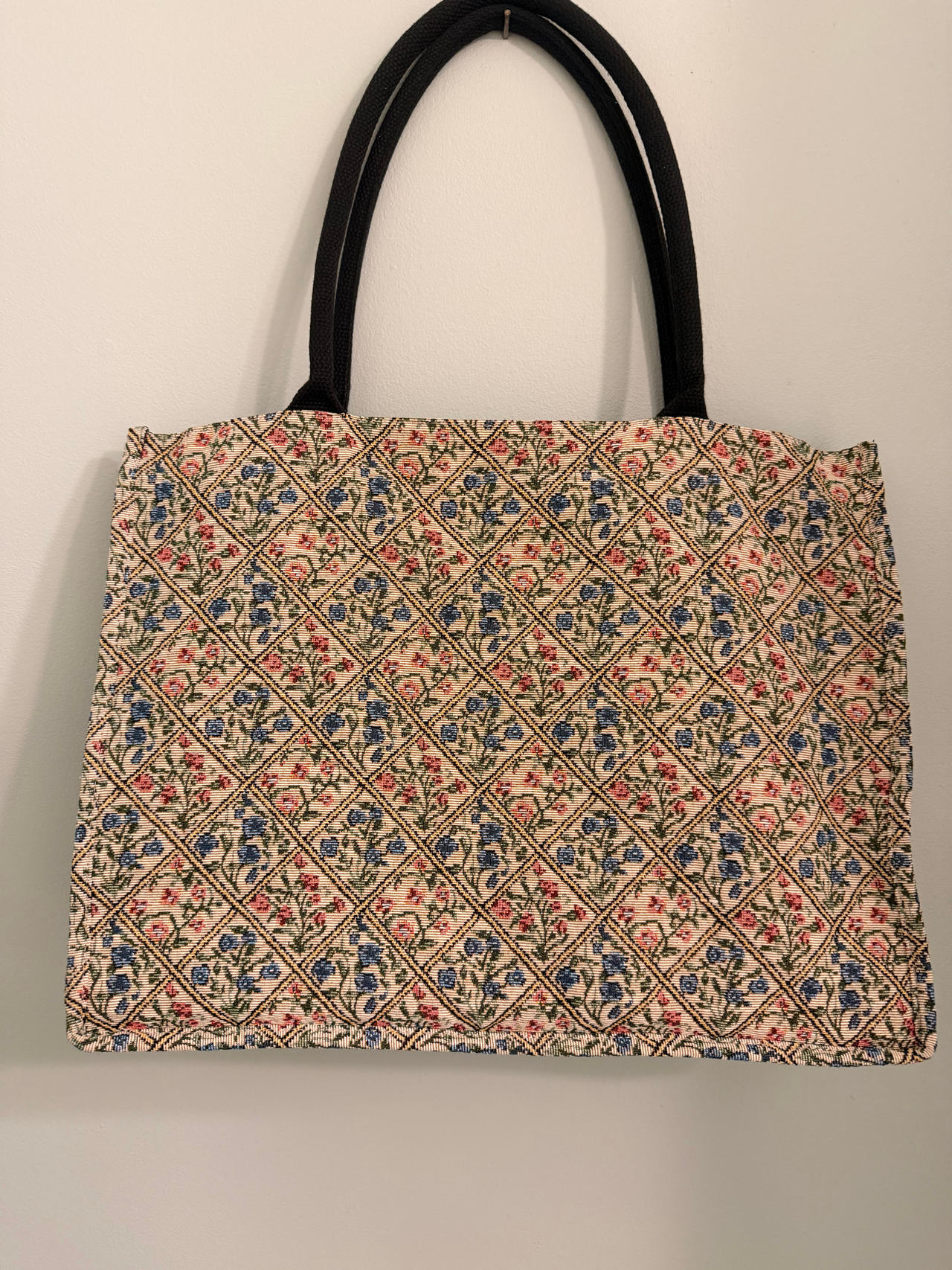 XL Floral Tapestry Tote Bag