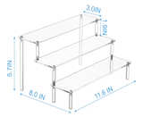 Large Acrylic Display Risers, Perfume Stand Organizer, Clear Acrylic Shelf Riser - Image 3