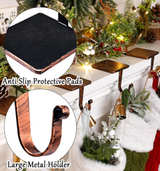 Tandefio 4 Pcs Christmas Stocking Holders for Mantel Heavy Duty Metal Stocking - Image 3