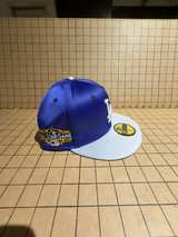 New Era Los Angeles Dodgers Satin Fitted Hat Blue 2022 All Star size 7 3/4 - Image 1