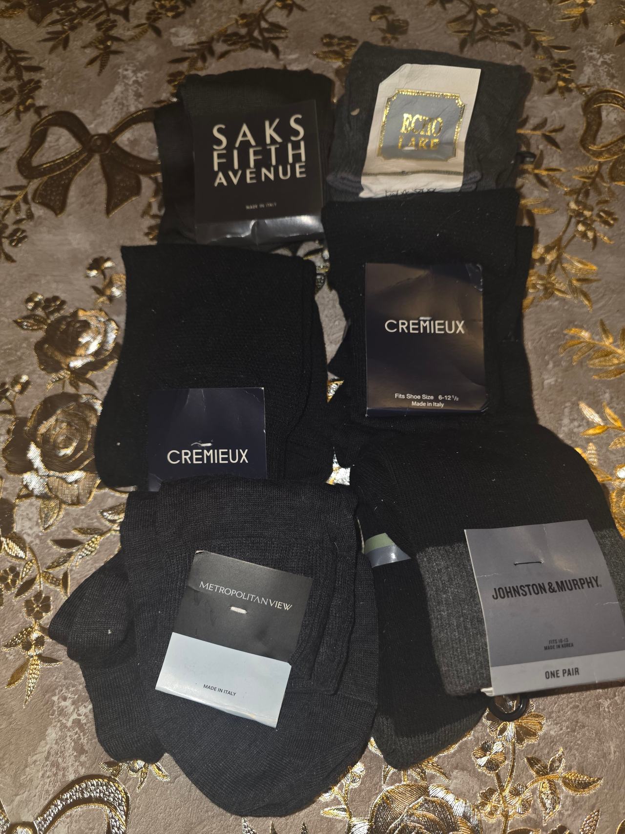 Assorted Men's Designer Dress Socks Bundle