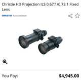 Christie WX10K-M 3-Chip DLP Projector with Lens - Image 2