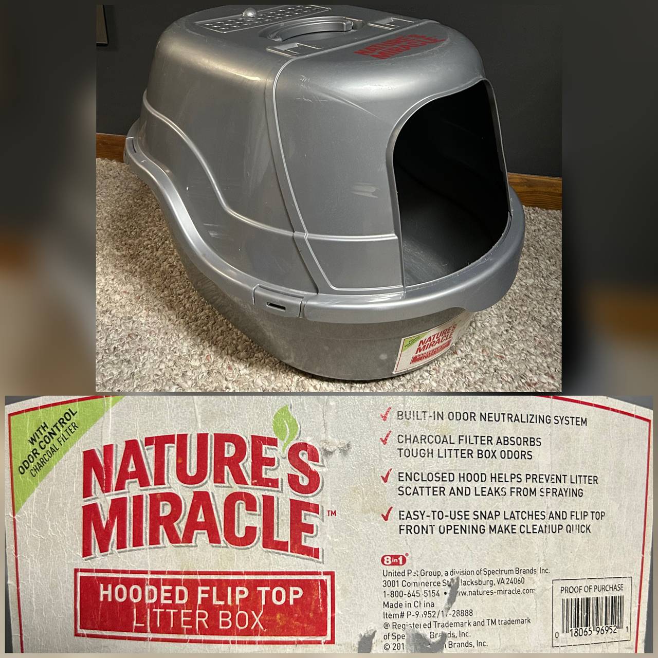 Nature's Miracle Hooded Litter Box