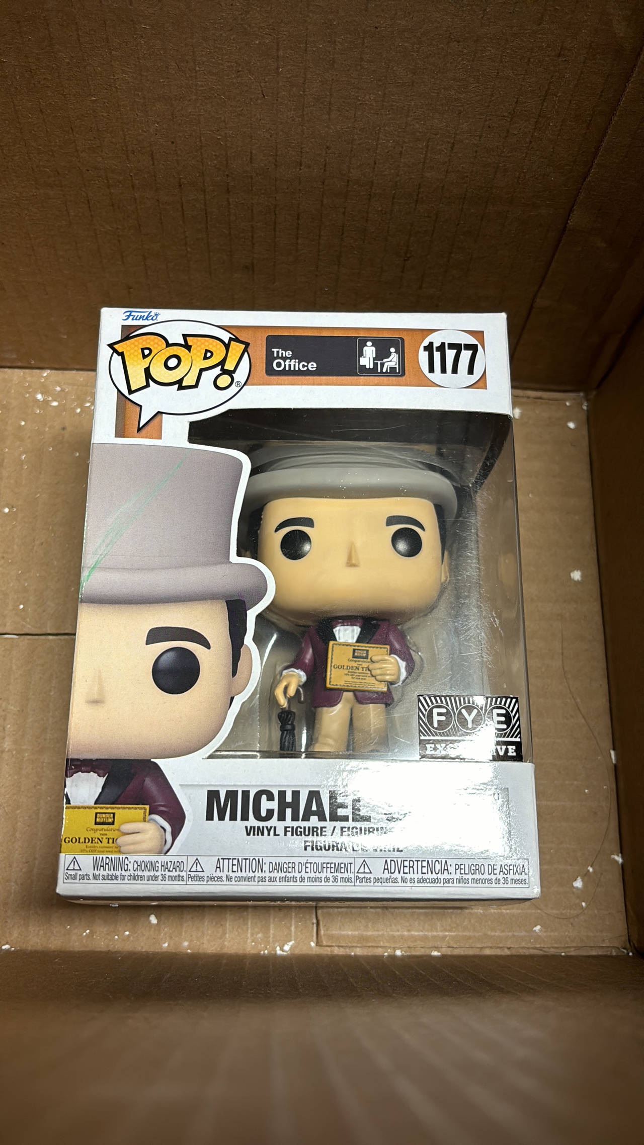Funko Pop! Michael Scott (Golden Ticket) FYE Exclusive #1177