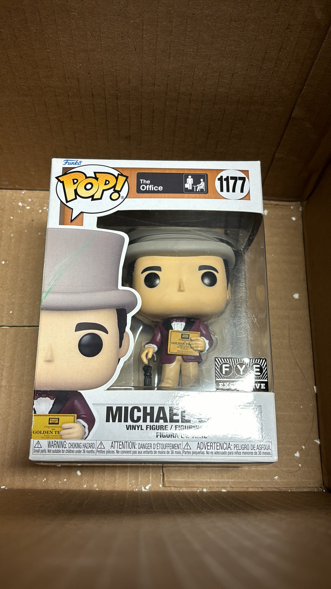 Funko Pop! Michael Scott (Golden Ticket) FYE Exclusive #1177