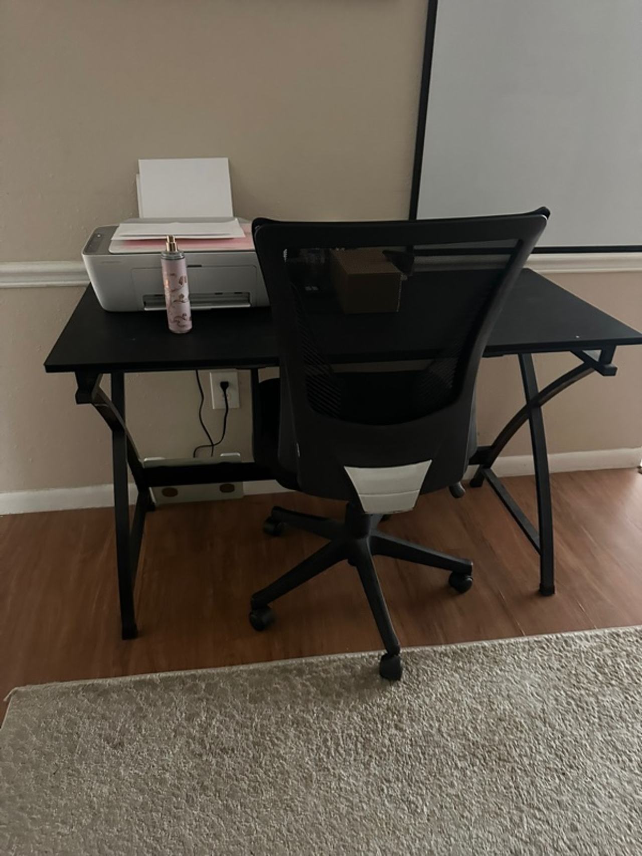 OSP Home Furnishings Olympic 48" Black Metal Desk