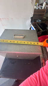Vintage Hamilton Metal File Box with Key - Image 4
